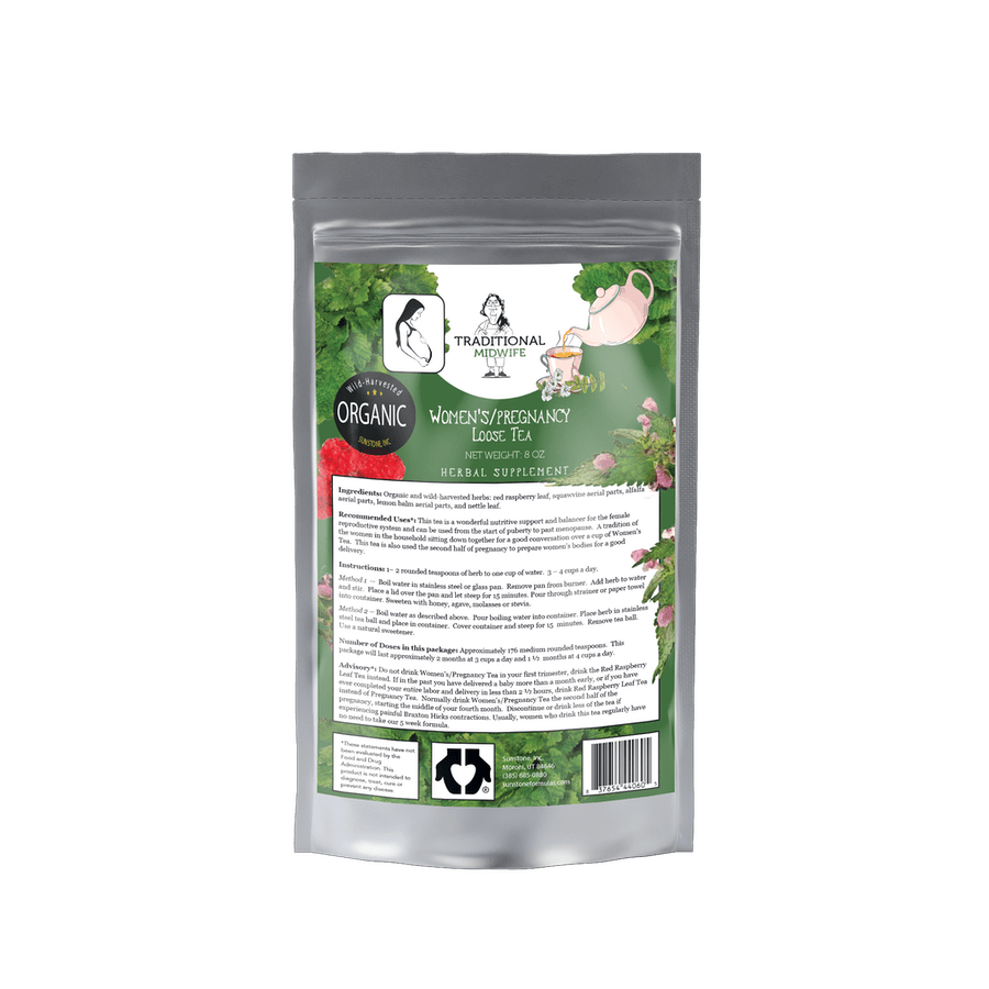 Herbal Women's Tea for Reproductive Health and Pregnancy Support | Organic Herbs